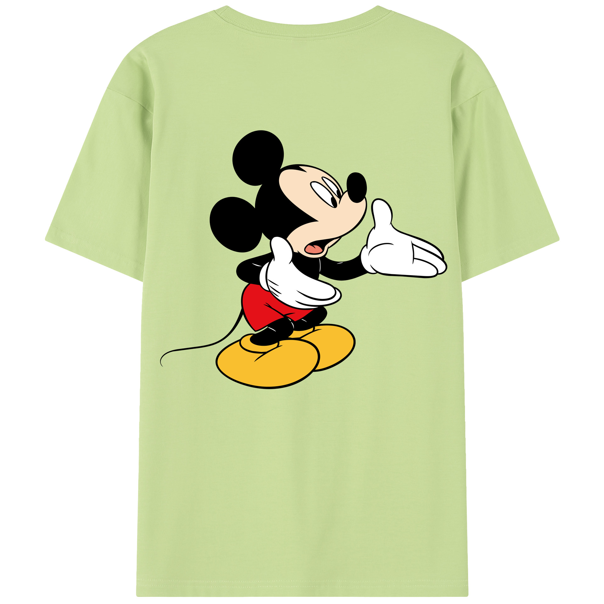 （画像用） ミッキーマウス Mickey Mouse 綿100％半袖Tシャツ（背面プリント）